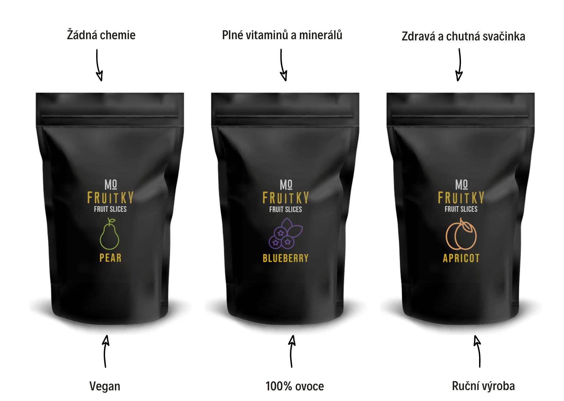 Výhodné balení MO Fruitky - 100% ovocné plátky